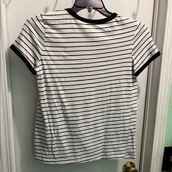 Disney Black and White size medium Striped T-Shirt - Picture 3 of 3